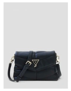 Mini Puffy Crossbody Bag in Black