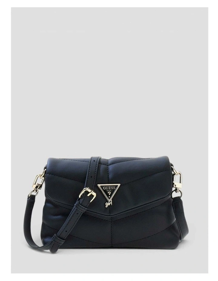 Mini Puffy Crossbody Bag in Black image 1