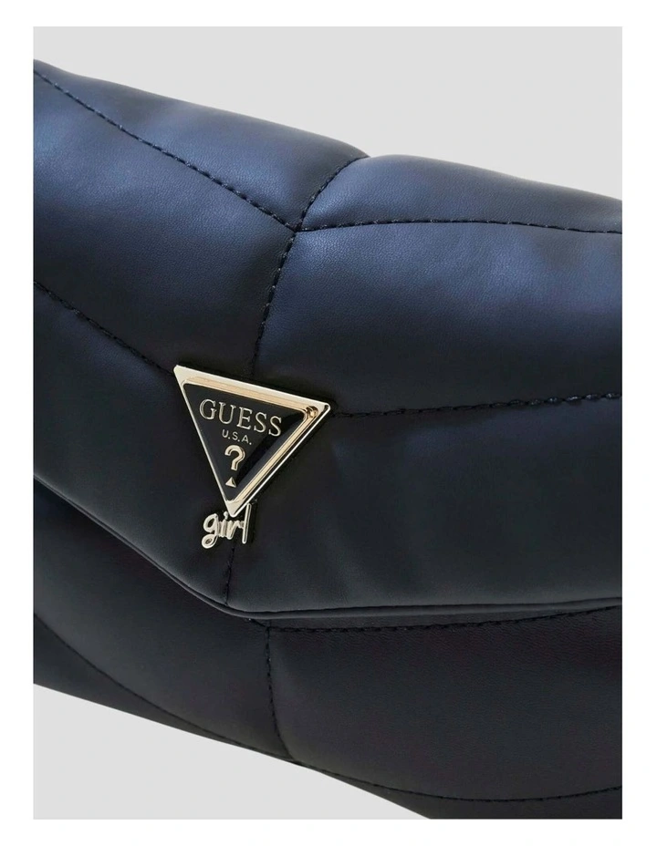 Mini Puffy Crossbody Bag in Black image 3