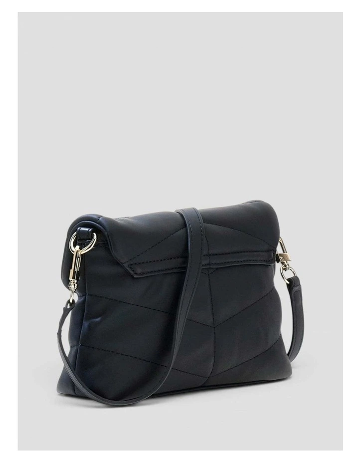 Mini Puffy Crossbody Bag in Black image 4