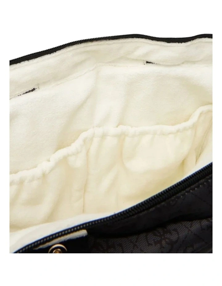 Puffy Diaper Bag in Black Logo image 3