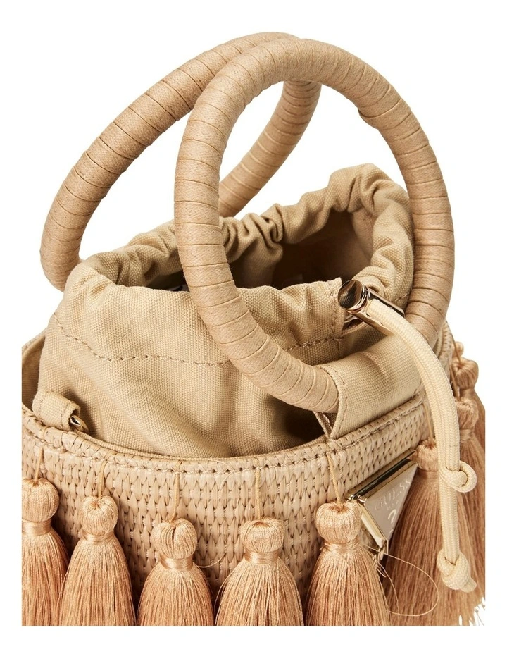 Straw Bucket Bag in Brown image 4