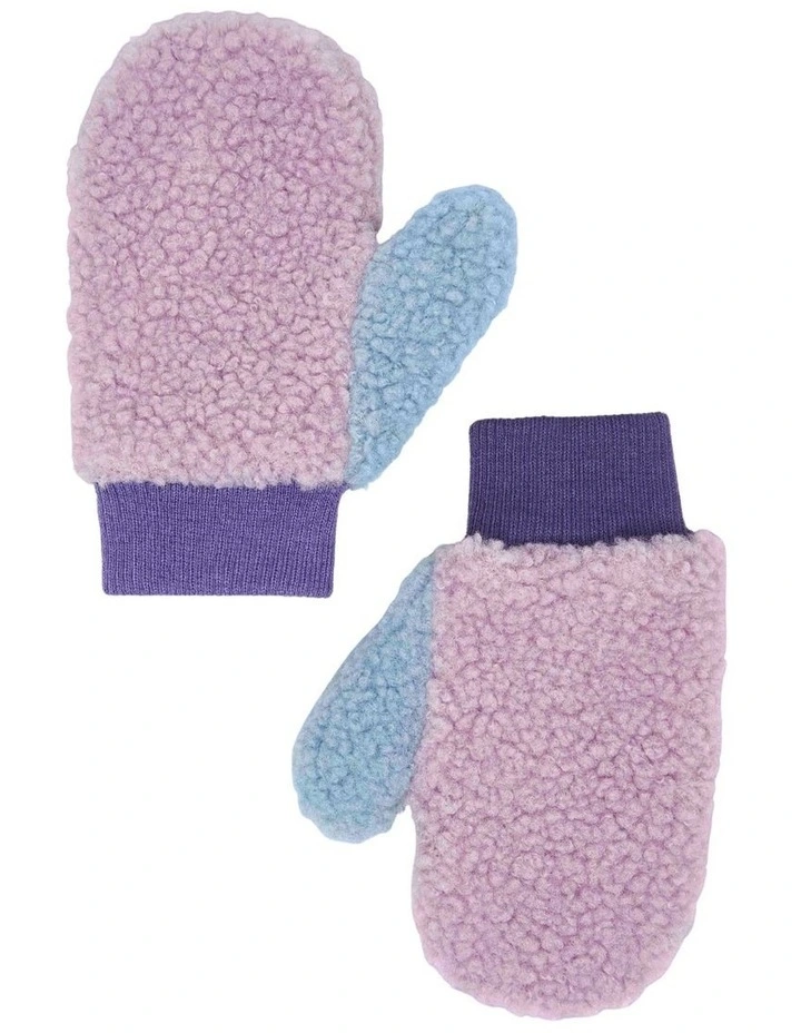 Fleece Mittens - Pink/lilac image 1