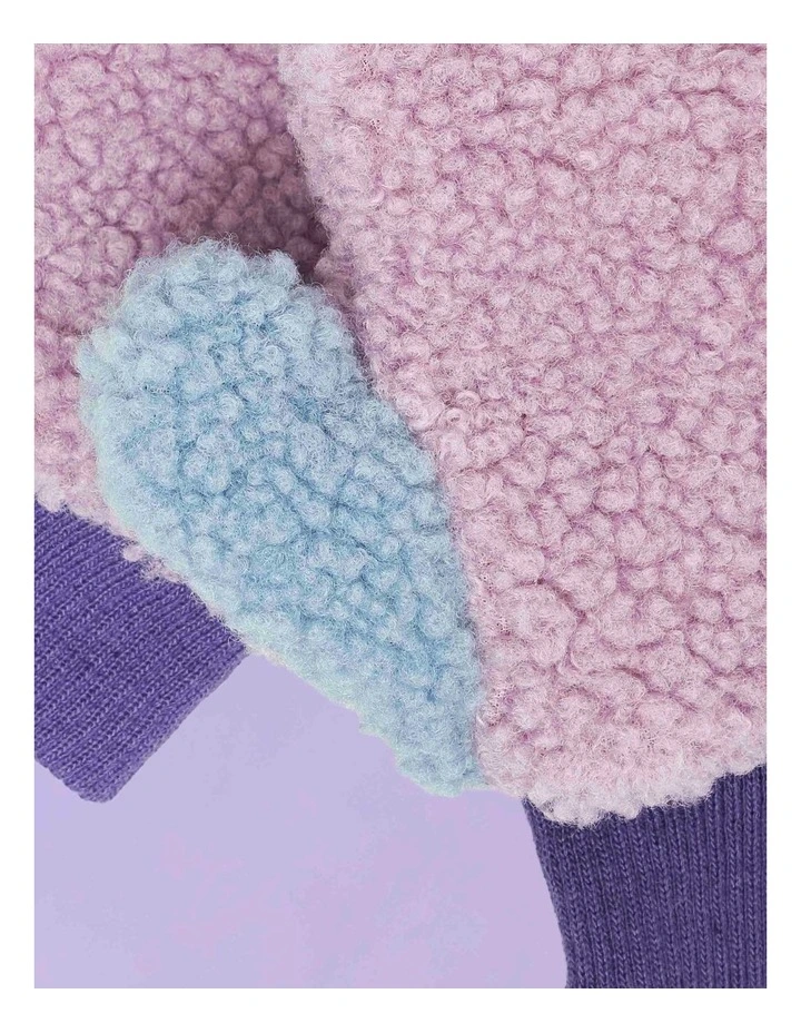 Fleece Mittens - Pink/lilac image 3