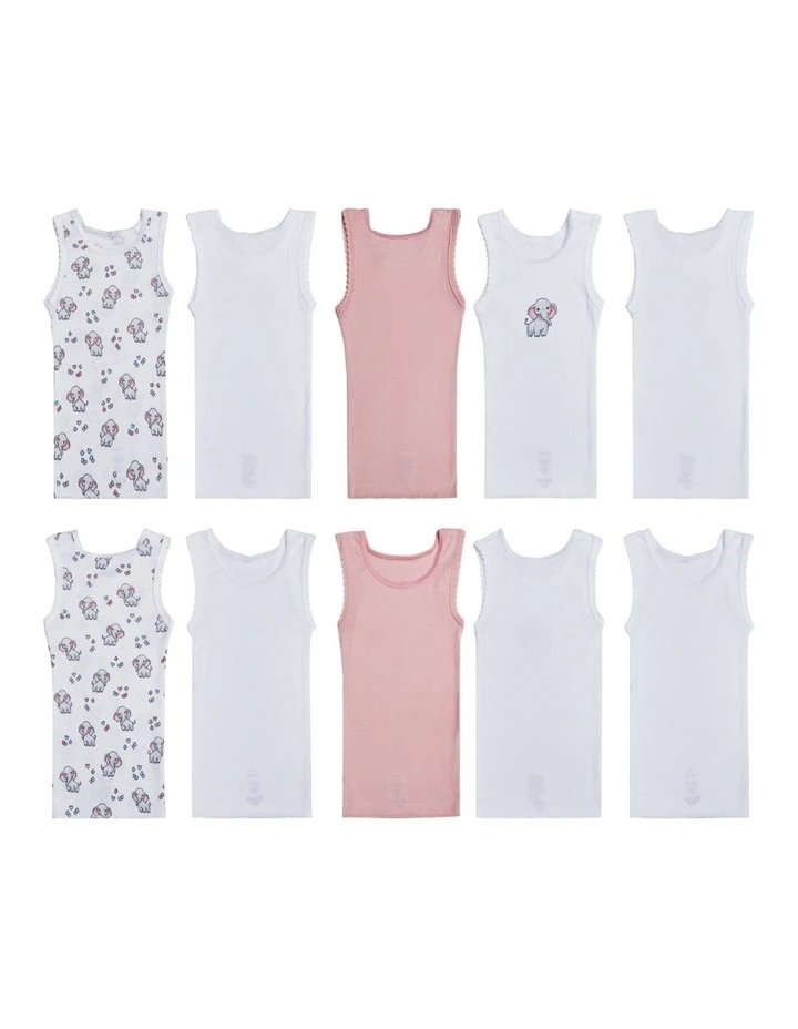 Big Softies 5Pk Organic Singlet Elephant image 2