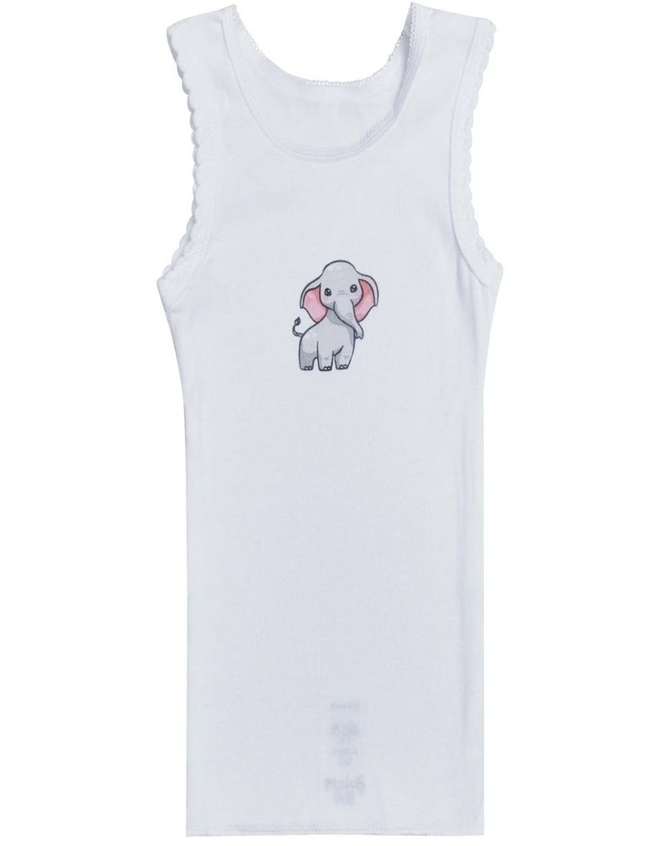 Big Softies 5Pk Organic Singlet Elephant image 3