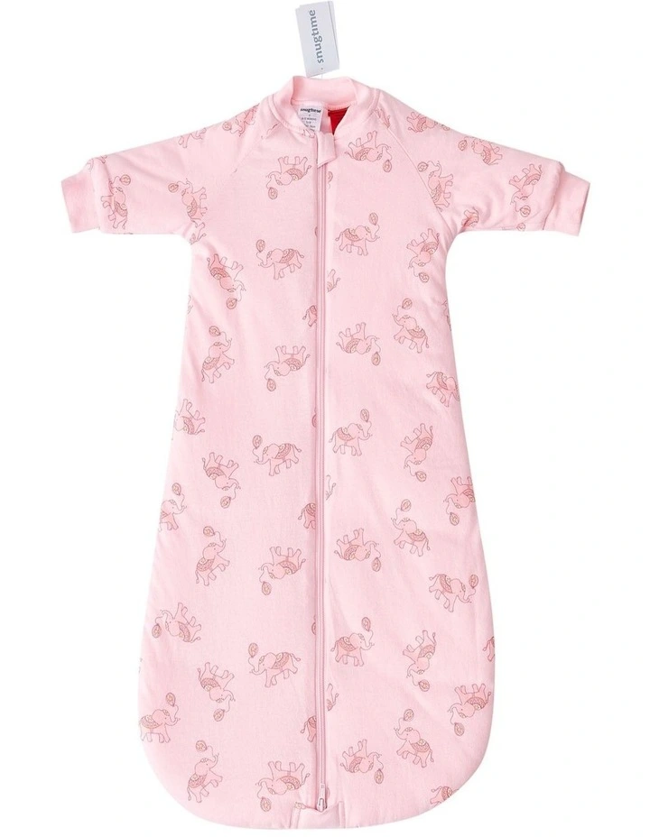 Snugtime Long Sleeve Padded Sleeping Bag, Elephant image 1