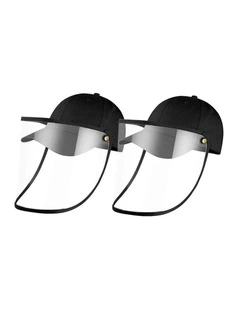 SOGA 2X Kids Outdoor Protective Hat Full Face Shield Anti Fog Dust Black
