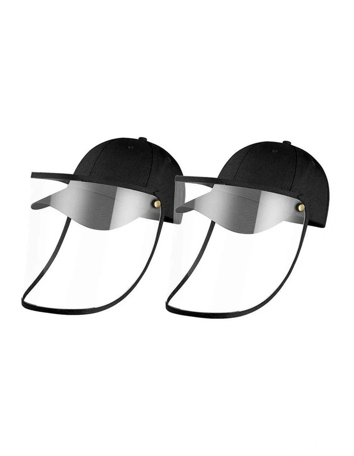 SOGA 2X Kids Outdoor Protective Hat Full Face Shield Anti Fog Dust Black image 1