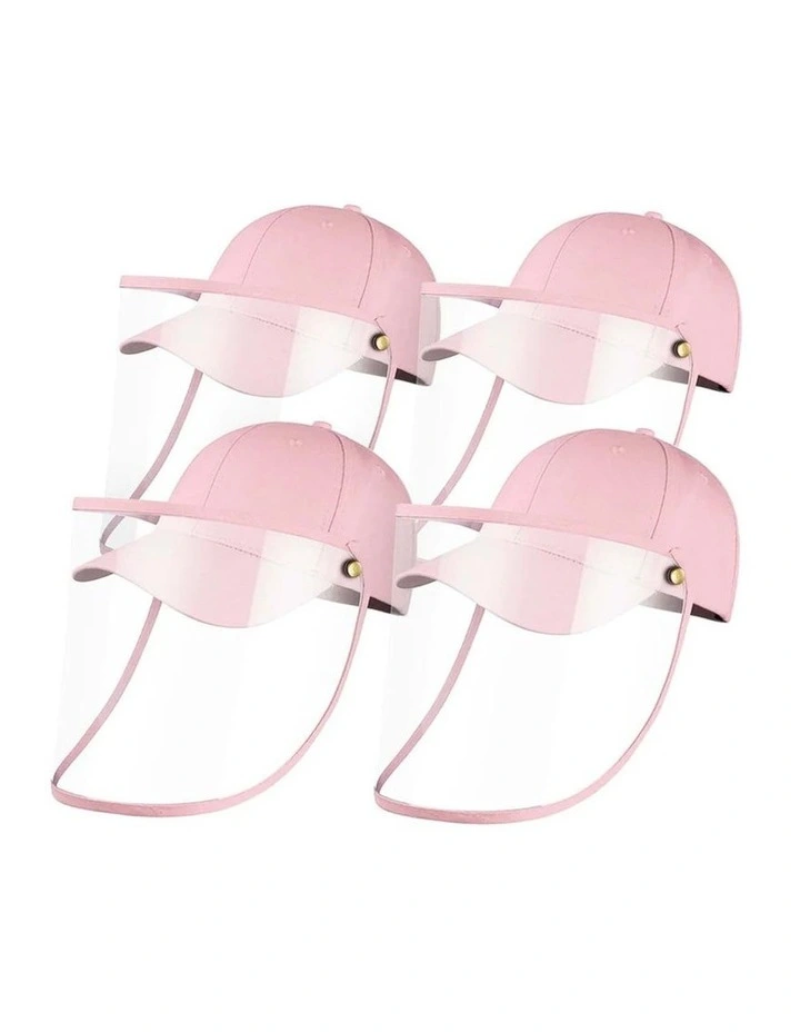 SOGA 4X Kids Outdoor Protective Hat Full Face Shield Anti Fog Dust Pink image 1