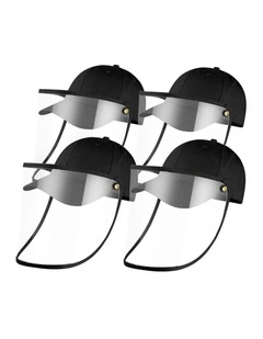 SOGA 4X Kids Outdoor Protective Hat Full Face Shield Anti Fog Dust Black