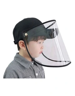 SOGA Kids Outdoor Protective Hat Full Face Shield Anti Fog Dust Cover Black