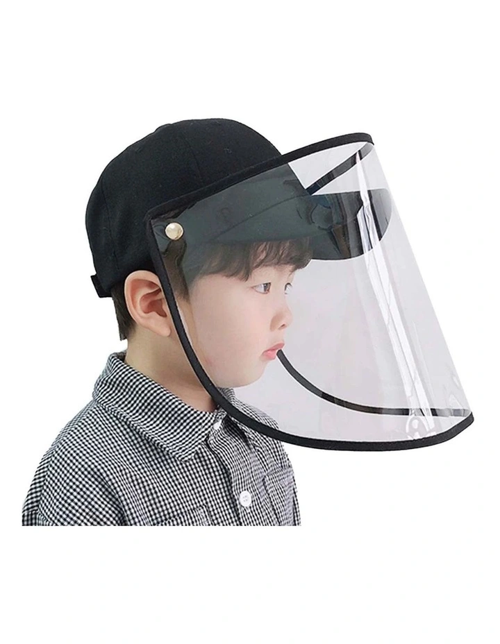 SOGA Kids Outdoor Protective Hat Full Face Shield Anti Fog Dust Cover Black image 1