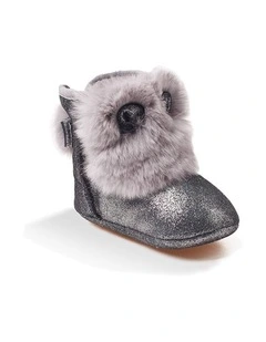 OZWEAR UGG Baby Rabbit Ear Booties in Glitter Grey