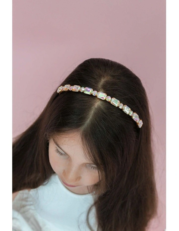 Sophia Kids Headband in Iridescent Sliver image 7