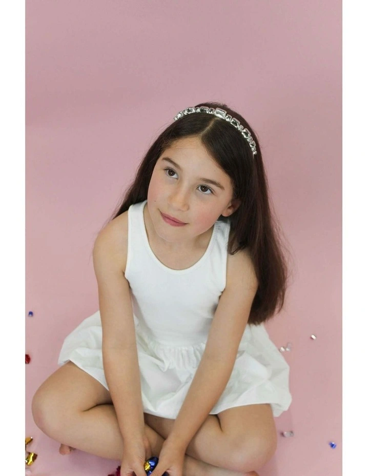 Lily Kids Headband in Silver Crystal image 3