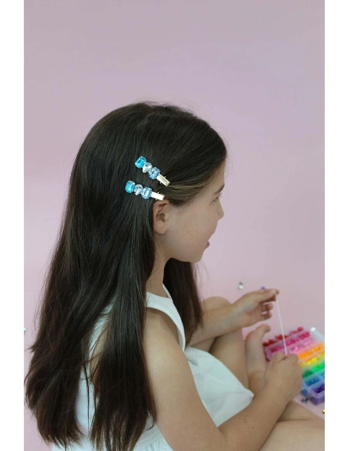 Rebekah Kids Hair Clip Set in Blue image 2