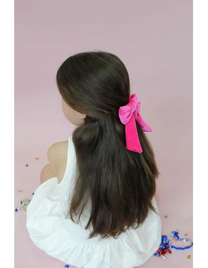 Piera Kids Hair Bow in Hot Pink image 2