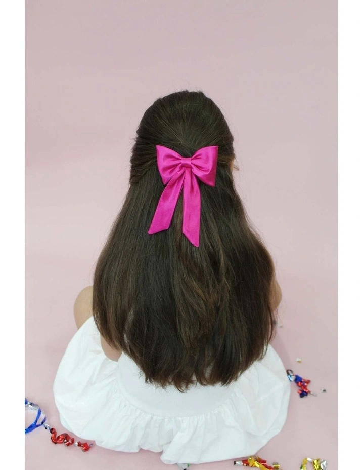 Valora Kids Hair Bow in Hot Pink image 2