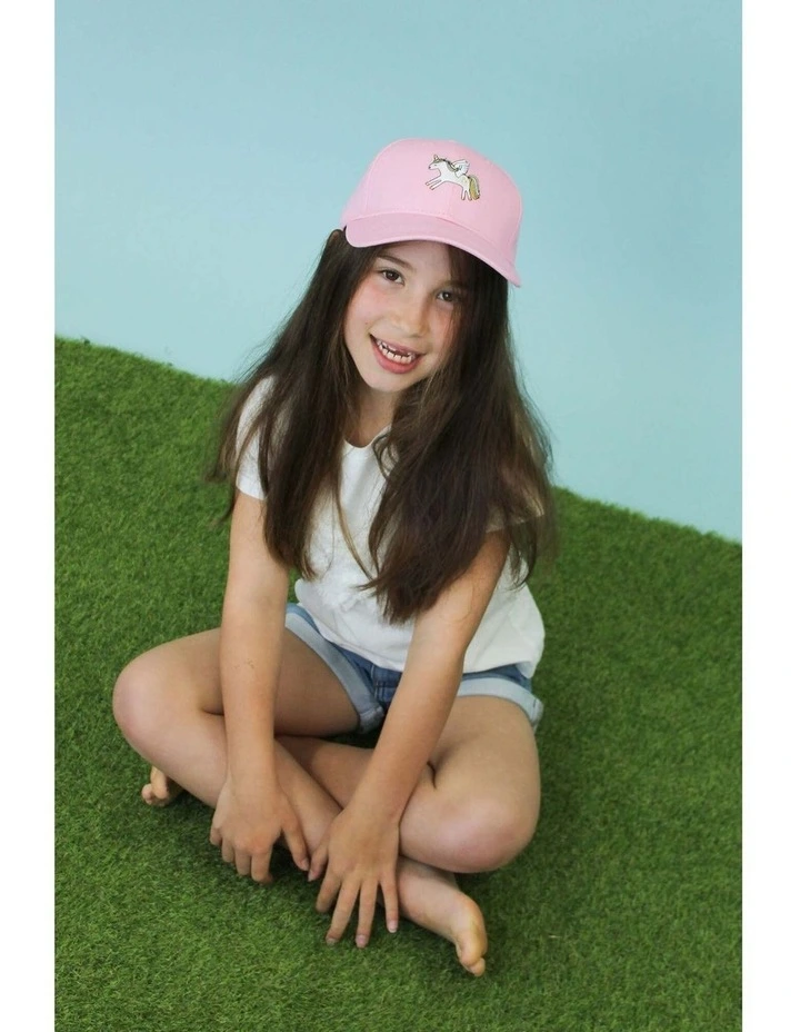 Unicorn Kids Baseball Cap in Pink image 2