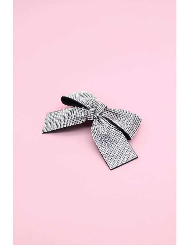 Archer Kids Hair Bow in Silver image 3