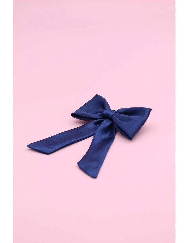 Valora Kids Hair Bow in Navy Blue image 3