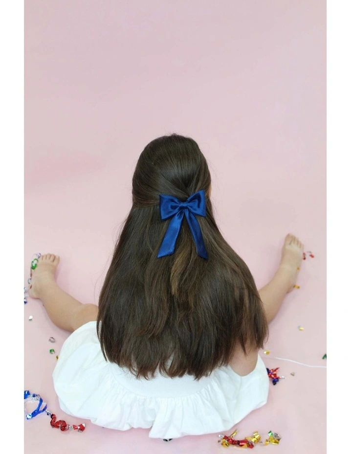 Valora Kids Hair Bow in Navy Blue image 5