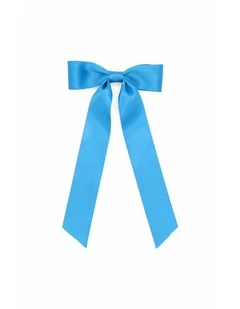 Lala Kids Satin Bow in Blue