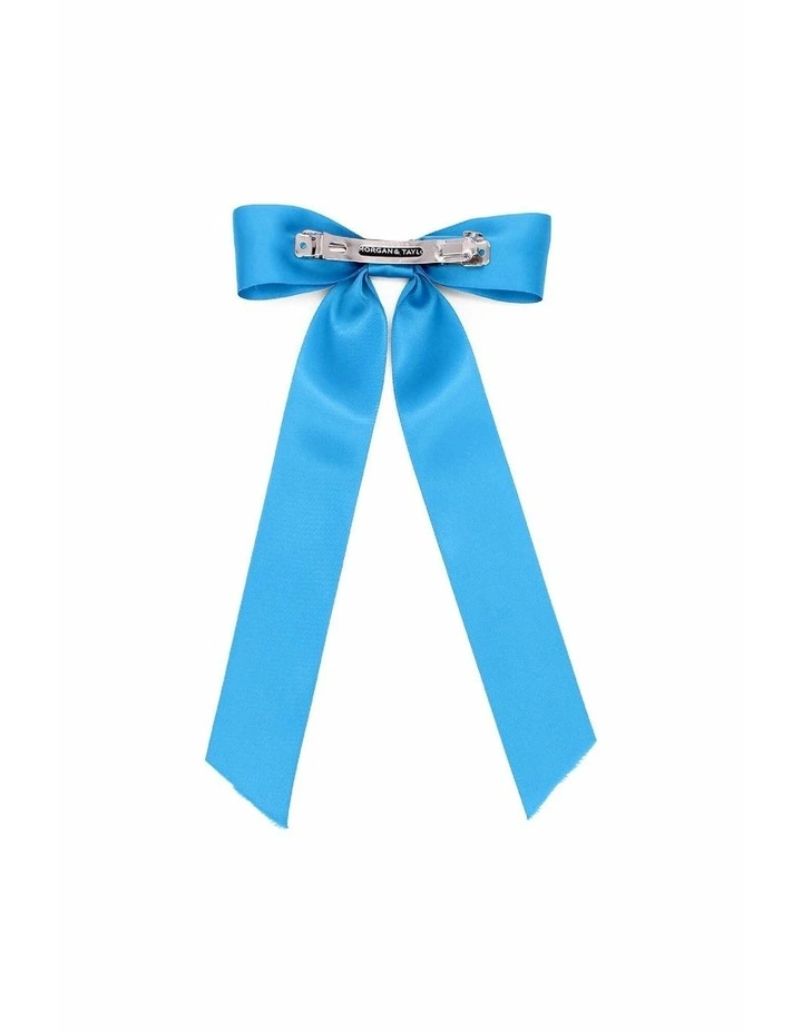 Lala Kids Satin Bow in Blue image 3