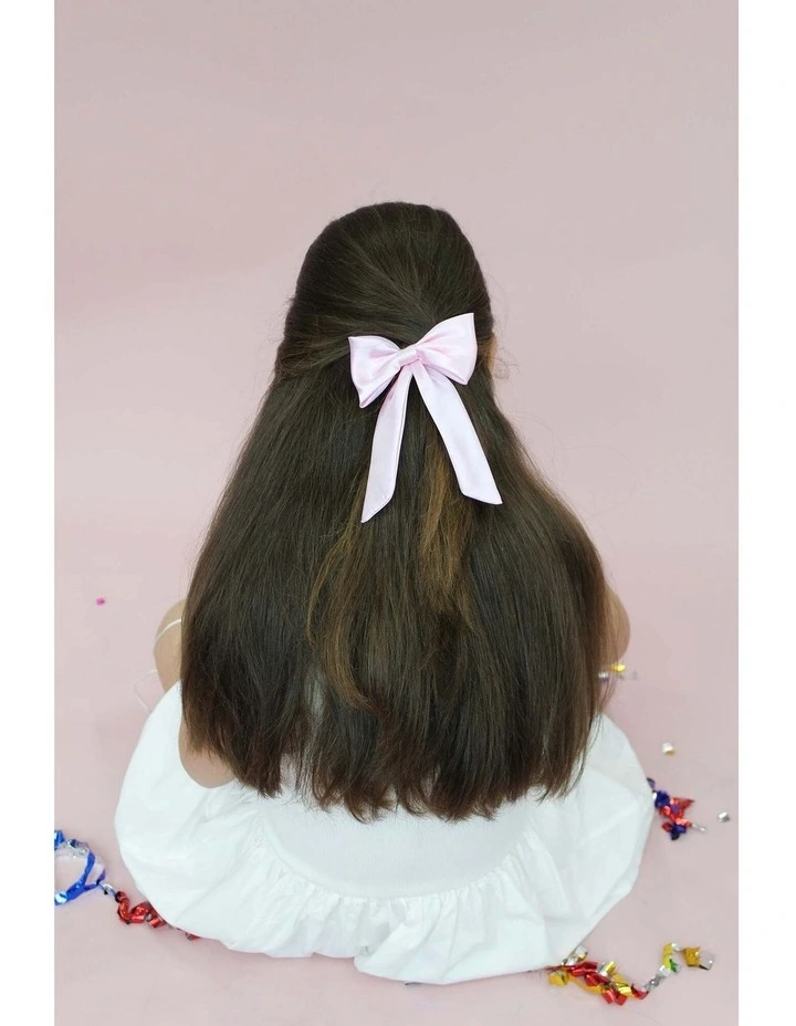 Valora Kids Hair Bow in Pale Pink image 2
