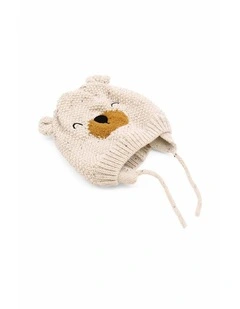 Teddy Kids Beanie in Beige
