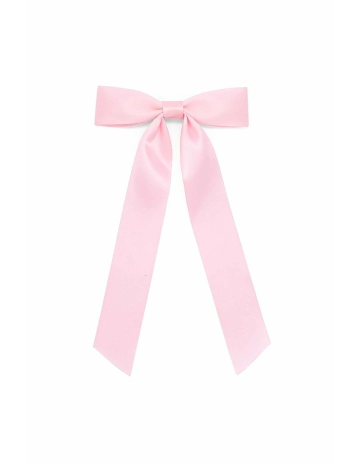 Lala Kids Satin Bow in Pink image 1