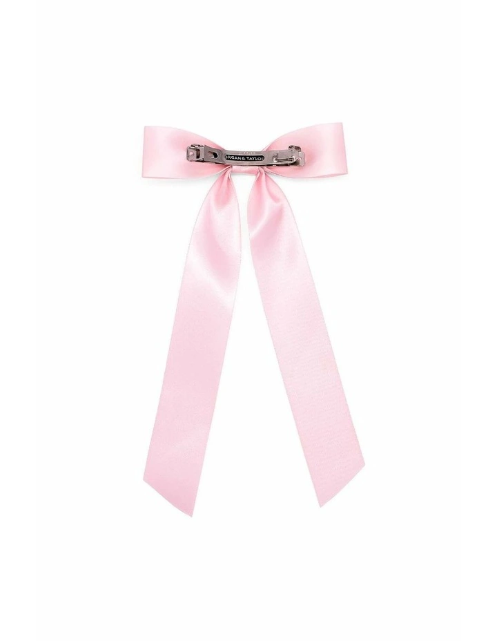 Lala Kids Satin Bow in Pink image 3