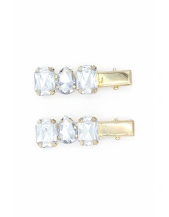 Rebekah Kids Hair Clip Set in Silver