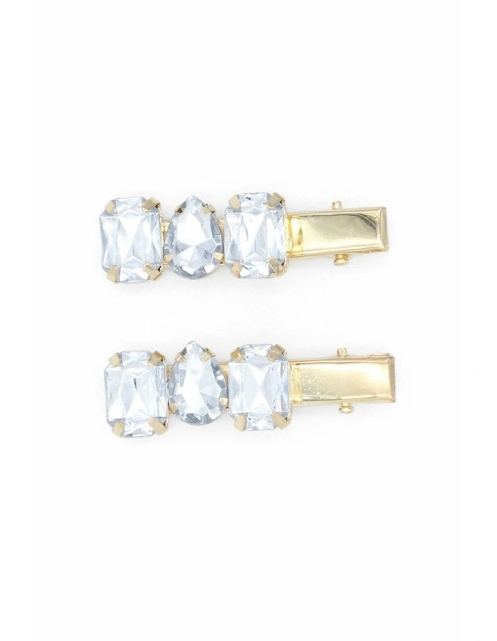 Rebekah Kids Hair Clip Set in Silver image 1