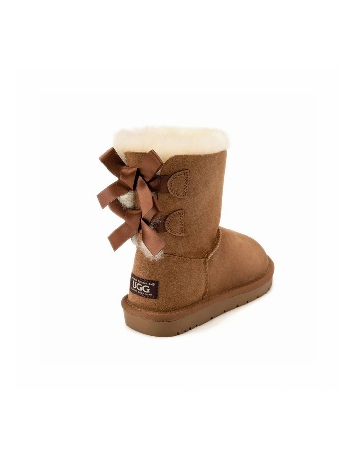 OZWEAR UGG Kids Double-Face Sheepskin Ribbon Boots, Water-Resistant image 2