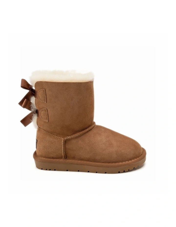 OZWEAR UGG Kids Double-Face Sheepskin Ribbon Boots, Water-Resistant image 3