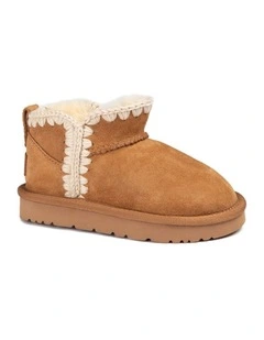 OZWEAR UGG Kids Eskimo Mini Boots - Chestnut, Water-Resistant