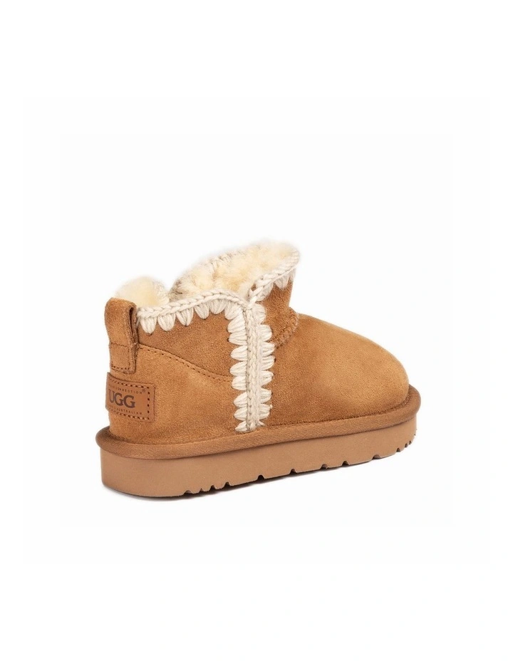 OZWEAR UGG Kids Eskimo Mini Boots - Chestnut, Water-Resistant image 4