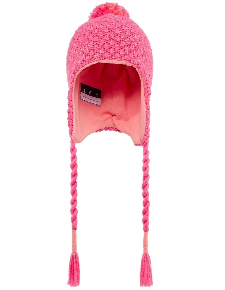 Decathlon | Wedze Kids Peruvian Ski Hat Timeless Pink image 3