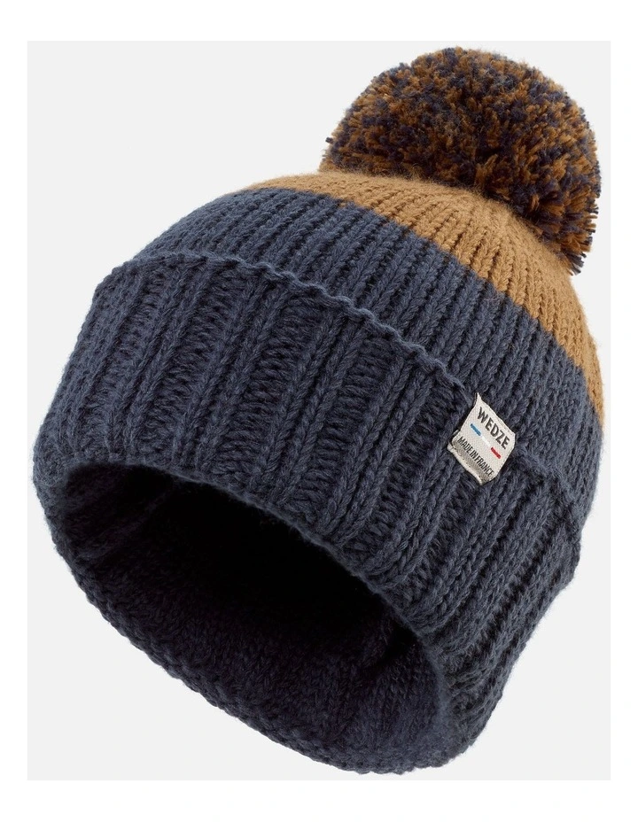 Decathlon | Kids Ski Hat Made in France Grand Nord - Chestnut Blue image 3