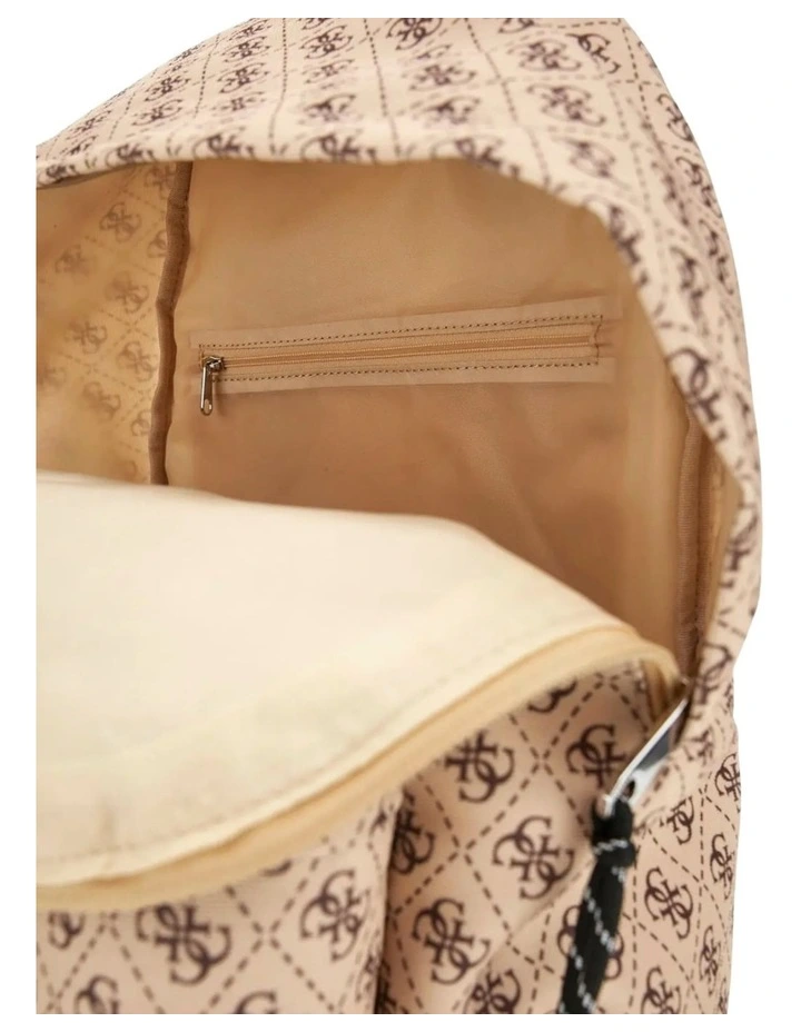 4G Logo Backpack in Beige Blanco image 4