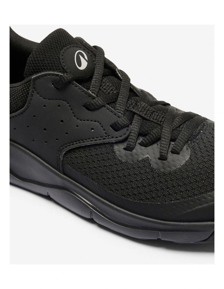 Kids' Unisex Multisports Lightweight Lace-Up Shoes Playful Fast - Black image 3