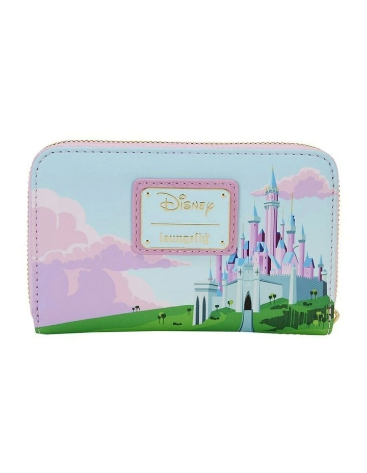 Sleeping Beauty Castle 3 Good Fairies Zip Wallet Coin Purse 6x4in image 3