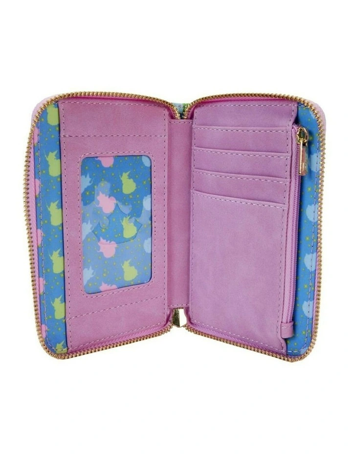 Sleeping Beauty Castle 3 Good Fairies Zip Wallet Coin Purse 6x4in image 4