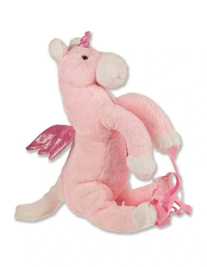 34x45cm Unicorn Plush Backpack Kids/Toddler School/Travel Bag 3y in Pink image 1