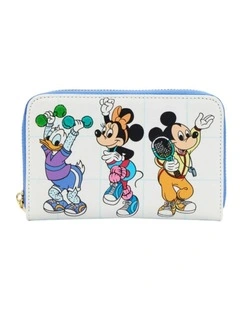 Disney Mousercise Women's Zip Around Purse Wallet w/ Card Holder 15.24cm