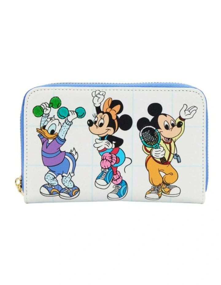 Disney Mousercise Women's Zip Around Purse Wallet w/ Card Holder 15.24cm image 1