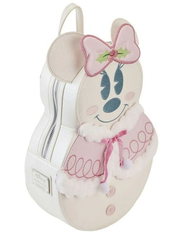 Disney Minnie Mouse Pastel Snowman Mini Backpack Kids/Children Bag image 3
