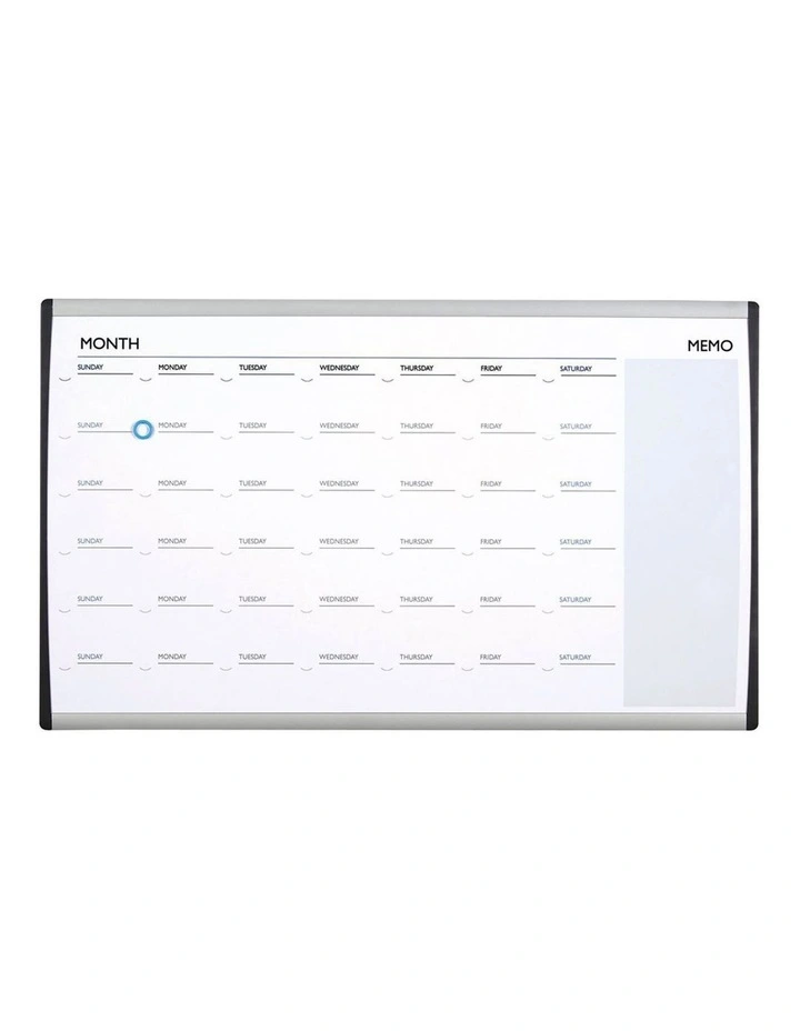 Quartet ARC Cubicle Magnetic Whiteboard Calendar w/ Pen 76x46cm image 1